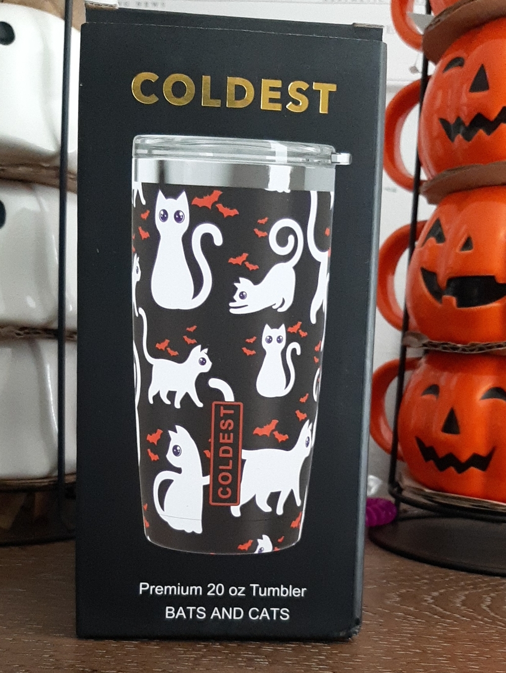 Coldest Halloween Bats & Cats  Limited Drop Tumbler New In Box 20oz